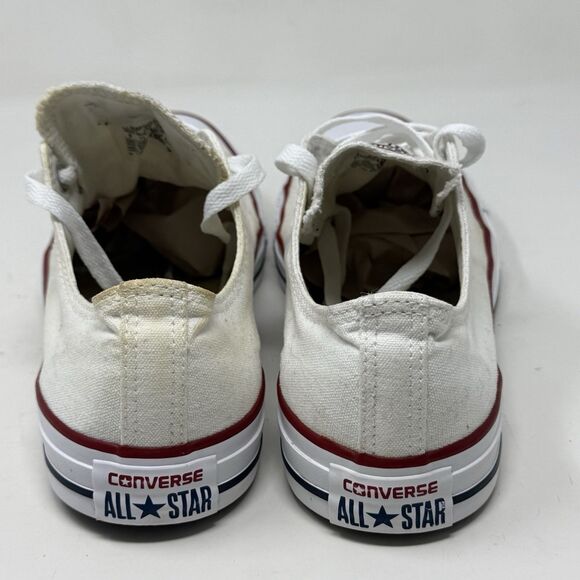 Converse All Star Sneakers Mens 9 White Canvas Low Top Chuck Unisex Shoes - Picture 12 of 16